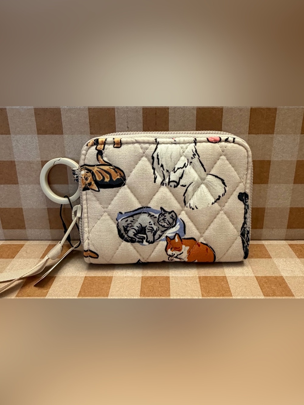 Vera Bradley Small Zip Around ID Card Wallet in A Cat's Life NWT